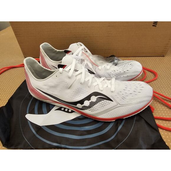 Saucony Endorphin 3, Spikes, Track, Running Shoes, S29070-2 Slate Mens Size 12.5 - Picture 4 of 12